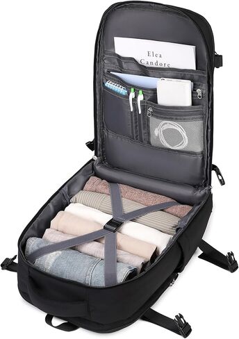 MOONBABY Travel Backpack Carry on Flight Approved for Women Fits 17 inch Laptop Large College Bookbag Personal Item Travel Bag with Makeup Bag and Shoe Bag, Beige in Kuwait