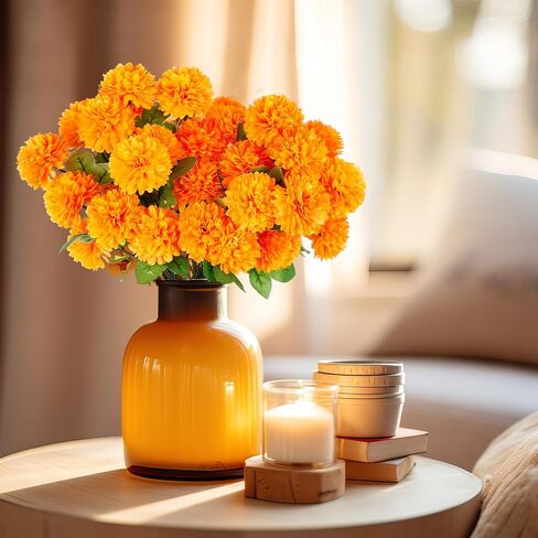 Giegxin 48 Heads chrysanthemum flowers boukets plastic headrangea silk mums boukets headrangea for home garden party comple decoration centerces mencores (red) in Saudi Arabia