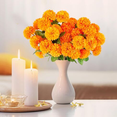 Giegxin 48 Heads chrysanthemum flowers boukets plastic headrangea silk mums boukets headrangea for home garden party comple decoration centerces mencores (red) in Saudi Arabia