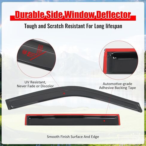 IKON MOTORSPORTS Tape on Window Visors Compatible with 2018-2025 Ford Expedition & Lincoln Navigator, Acrylic Smoke/Tinted Rain Guards, Side Window Wind Deflectors 4PCS in Saudi Arabia