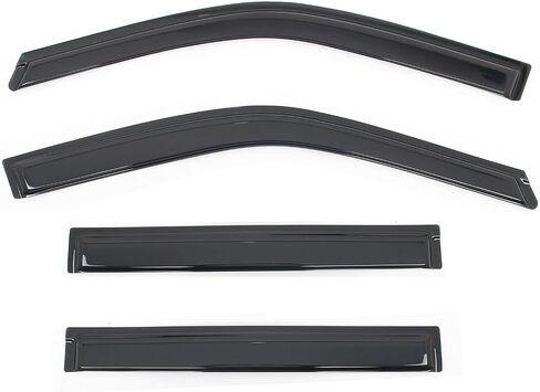 IKON MOTORSPORTS Tape on Window Visors Compatible with 2018-2025 Ford Expedition & Lincoln Navigator, Acrylic Smoke/Tinted Rain Guards, Side Window Wind Deflectors 4PCS in Saudi Arabia