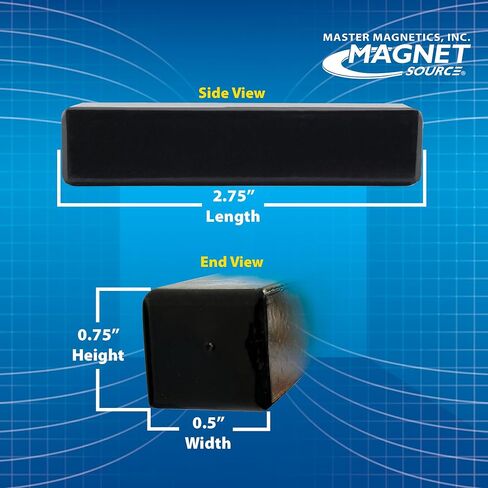 Master Magnetics COW-CP6X4BX New Ferrite Cow Magnet, 0.625" Diameter, 3" Length, Black (Pack of 4) in Saudi Arabia