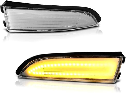 [Sequential Turn Signal] For 2011-2019 Ford Fiesta Amber LED Strips Side Mirror Indicator Light Blinker Lamp Replacement, Driver & Passenger Side in Saudi Arabia