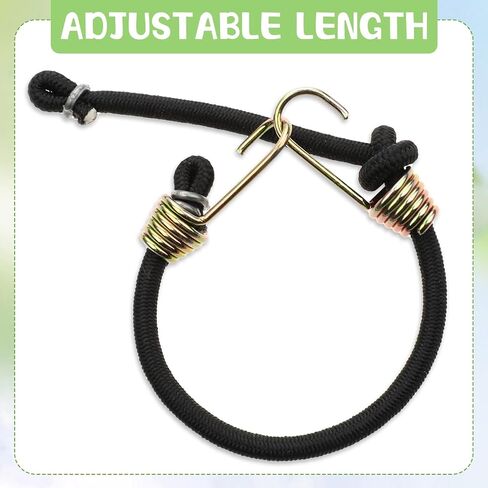 10pcs Small Bungee Cords with Hooks,10 Inch Mini Rubber Bungee Cords,Versatile Outdoor Elastic Straps Set for Luggage Roof Rack Hang Outdoor Tent Tarp Bike Car Rv Camping Tool Cargo Accessory(10) in Saudi Arabia