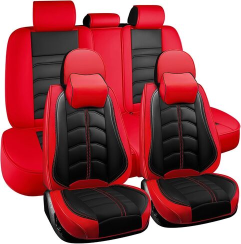 Car Seat Cover for Honda Ridgeline 2006-2025, Durable Wear Resistant Waterproof Seat Cover, Breathable No Odor Premium Leather Vehicle Interior Accessories.(Standard 5 Seats,Black) in Kuwait