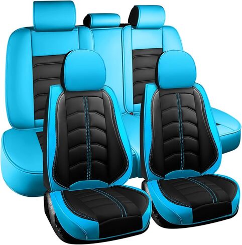 Car Seat Cover for Honda Ridgeline 2006-2025, Durable Wear Resistant Waterproof Seat Cover, Breathable No Odor Premium Leather Vehicle Interior Accessories.(Standard 5 Seats,Black) in Kuwait
