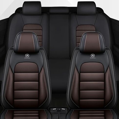 Car Seat Cover Fit for Ford Explorer 2000-2025,Compatible Airbag Non-Slip Waterproof Seat Cover,Car Seat Protector Premium Interior (Standard 5 Seats,Black Coffee) in Kuwait