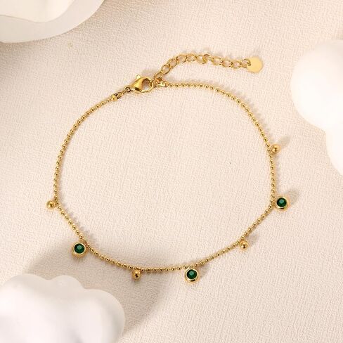 Bracelet,Stainless Steel,14K Golden Plated,Round Cake Pendant with Love Words,7.8 inches(20cm) in Kuwait