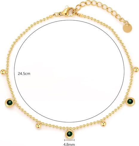 Bracelet,Stainless Steel,14K Golden Plated,Round Cake Pendant with Love Words,7.8 inches(20cm) in Kuwait