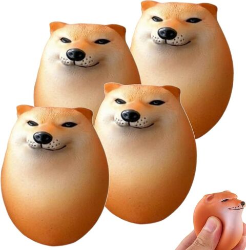 Shibako Dog Squishy Egg, Shibako Dog Egg,Vent Creative Gift Ornaments(4pc) in Kuwait