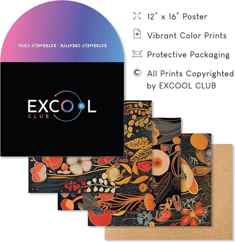 Excool Club Pink Botanical Wall Art - 12x16 Pink Flower Wall Art Blory Prints Floral Prints ، Pinter Plant Line Poster ، Flower Flower Pictures Decor in Kuwait