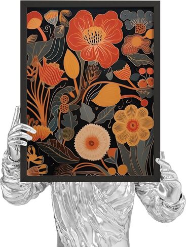 Excool Club Pink Botanical Wall Art - 12x16 Pink Flower Wall Art Blory Prints Floral Prints ، Pinter Plant Line Poster ، Flower Flower Pictures Decor in Kuwait