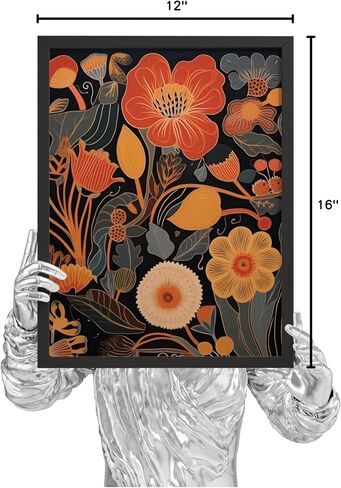 Excool Club Pink Botanical Wall Art - 12x16 Pink Flower Wall Art Blory Prints Floral Prints ، Pinter Plant Line Poster ، Flower Flower Pictures Decor in Kuwait