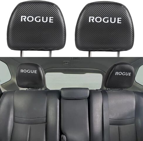 Xiter 2 PCS مسند رأس من الجلد يغطي أغطية رأس المقعد الأمامي المقاوم للخدش لنيسان 2014-2020 Rogue 2017-2022 Rogue Sports (Black) in Kuwait