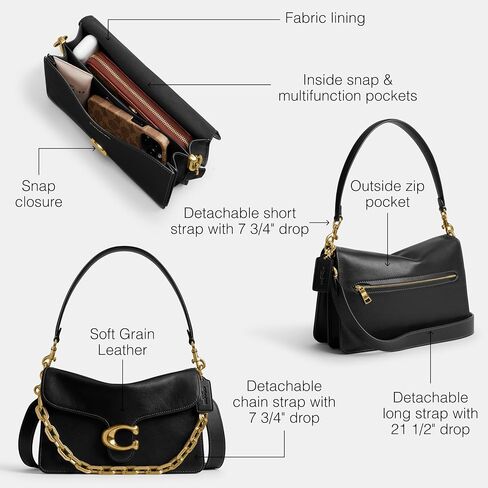 Coach Chain Tabby Shoulder Bag, Warm Brown in Saudi Arabia