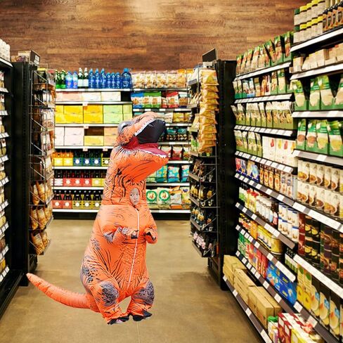 زي الديناصورات القابل للنفخ ccylez ، واضحة الطباعة t rex clantshible clantsmantization لعيد الهالوين in Saudi Arabia