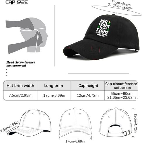 Her Fights is My Fights Kidney Disease Awareness Hats for Mens Washed Distressed Baseball Cap Low Washed Hiking Hat Fitted in Saudi Arabia