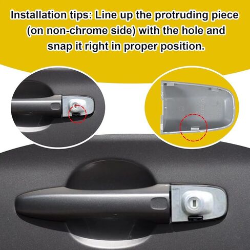 Exterior Door Handle Cap Compatible with Volvo XC60 2015-2017/S60 S60L 2014-2019/V60 2011-2017/V40 All Series 39819800 31349578 Door Handle Cover Accessories Lock Cap Agate Black in Saudi Arabia