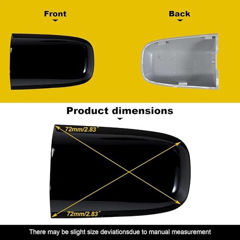 Exterior Door Handle Cap Compatible with Volvo XC60 2015-2017/S60 S60L 2014-2019/V60 2011-2017/V40 All Series 39819800 31349578 Door Handle Cover Accessories Lock Cap Agate Black in Saudi Arabia