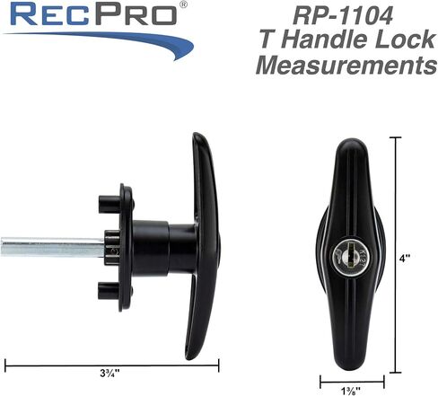RecPro Truck Cap Lock T-311 Topper Window T Handle for LEER A.R.E. Bauer K127 Key | Tonneau Cap Cover Lock T-311 T-Handle for LEER Century Bauer K127 Cylinder Key (5 Pack) in Saudi Arabia