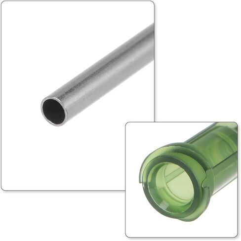 Uxcell Industrial Blunt Tip Needle 16G 1 بوصة طول مع موصل واجهة Luer Lock Lock ، وتوزيع الإبرة على مسدس الغراء السائل ، 60 قطعة (رمادي) in Saudi Arabia