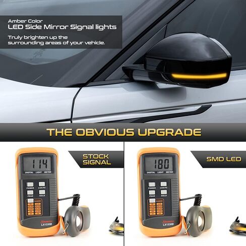 VIPMOTOZ [إشارة دوران متسلسل] AMBER LED SPRIN Side Mirror Light Lens Smoked Blinker LAMPATATOR LAMPENT مع LAND ROVER Discovery Range Rover Evoque Velar و Driver & Passenger Side in Saudi Arabia