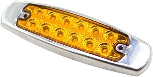 10pcs 12V 24V 12 LED Waterproof Side Marker Lights for Trucks, Trailers, Caravans, Buses, Boats - Clearance Lighting Solution(10x Yellow) in Saudi Arabia