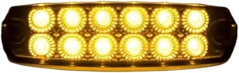 10pcs 12V 24V 12 LED Waterproof Side Marker Lights for Trucks, Trailers, Caravans, Buses, Boats - Clearance Lighting Solution(10x Yellow) in Saudi Arabia