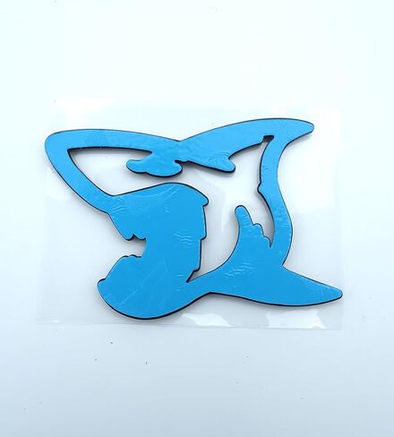 2pc شارات شارك شارك الغاضبة العين الحمراء 3D Fender Sticker استبدال اللوحات للسيارة العالمية جسم الدراجات النارية SUV Dortor (Black Red) in Kuwait