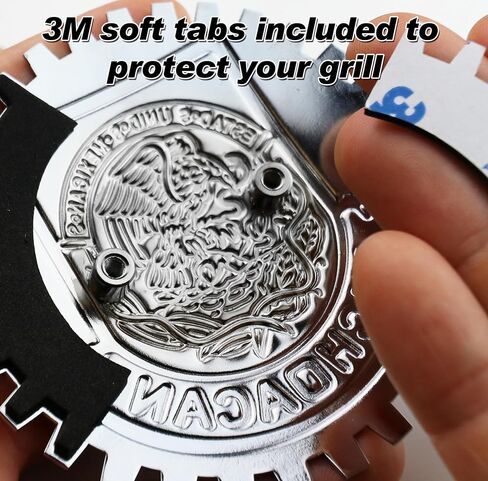 Premium Michoacan Mirror Chrome Red ISO 9001 Mexico Eagle Flag Grill Badge Mexican Emblem for Trucks and Cars in Saudi Arabia