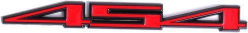 2x 454 شارة الشعار من الألومنيوم شارة Red & Silver لـ 454 (باللون الأسود الأحمر) in Saudi Arabia