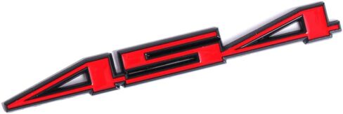2x 454 شارة الشعار من الألومنيوم شارة Red & Silver لـ 454 (باللون الأسود الأحمر) in Saudi Arabia