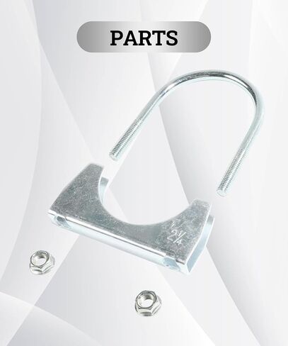 Zlirfy 1.75 "2" 2.25 "2.5" 2.75 "U Bolt Clamp Clamp Muchfler Clamps ، Metal U-Bolt Muffler/Home Clamp ، Huffle U Bolt Muffer Clamp Clamp Clamp for Pipes (2.5 Int) in Kuwait