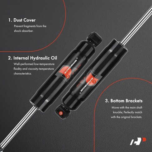 A-Premium Front Pair (2) Shock Absorber Compatible with Mercedes-Benz E300 1996-1999, E320 1996-2002, E420 1997, E430 1998-2002, E55 AMG 1999-2001, Driver and Passenger Side, Replace# 2103200930 in Saudi Arabia