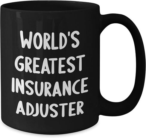 World's Greatest Insurance Adjuster Funny Gifts from Insiders to Insurance Adjusters - Unique Black Coffee Mug for Christmas - 11oz or 15oz - Microwave and Dishwasher Safe in Saudi Arabia