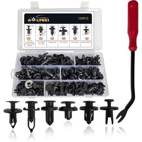 Bumper Retainer Clips, 120PCS Plastic Clips for Car, Auto Clips Fasteners Push Retainer Kit, 6 Sizes Auto Parts Push Pin Rivets Set, Fender Clips Fit for GMC Ford Toyota Honda Acura E67 in Saudi Arabia