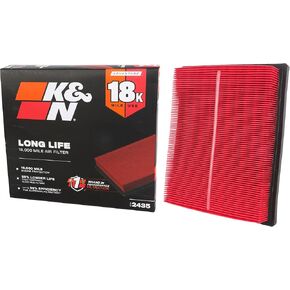 K&N Engine Air Filter: Long Life 18000 Mile Plater Filter: متوافق مع 2010-2019 Toyota/Lexus/Mitsubihi L3/L4 (Auris ، Rav4 Hybrid ، Prius ، NX300H ، CT300H ، Eclipse Cross) ، KNA-2435 in Kuwait