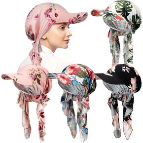 Jeyiour 4 PCS الصيف للسرطان يزيل الرأس للنساء حماية الأشعة فوق البنفسجية لتساقط الشعر تساقط الشعر لسرطان المريض في الهواء الطلق في الهواء الطلق in Kuwait