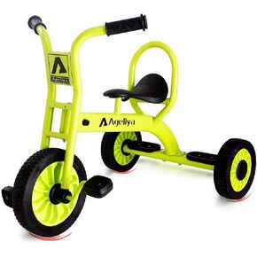 Kids Tricycles for Riders Ages 3+, Premium Outdoor Playground Daycare Yard Tricycle with Passenger Seat, Preschool Durable Metal Pedal Kids Tandem Bike, Sturdy Carbon Steel Frame, Solid Rubber Tires in Kuwait