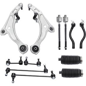 X Autohaux 12pcs التعليق الأمامي مجموعة أدوات التعليق السفلي ذراع الداخلية من قضيب الربط الخارجي الداخلي رابط الترجيع الخلفي الأمامي مع أحذية لـ Nissan Maxima 2009-2014 No.es800357/ES800358/K750282/K750283 in Kuwait