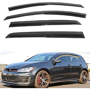 Tape on Window Visor Deflectors, Compatible with 2015-2019 VW Golf MK7, Acrylic Smoke Tinted Mug Style Window Rain Guards, Sun Wind Side Vent Visor Set, 4 Pieces in Kuwait