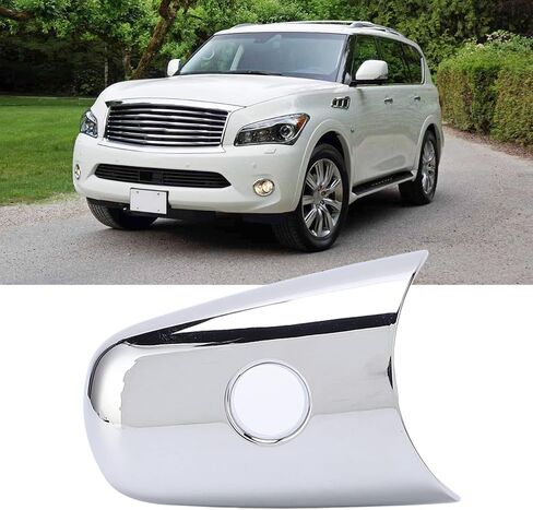 Door Handle Escutcheon, Plastic Car Exterior Door Handle Cover with Keyhole 80646 1BA0A Replacement Door Handle Trim Car Exterior Accessory Fit for FX35 2009‑2012, Silver in Saudi Arabia