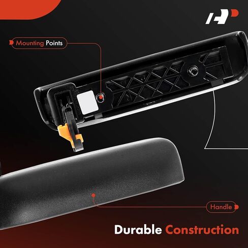A-Premium Front or Rear Right Passenger Side Exterior Door Handle Compatible with Nissan Frontier 1998-2004, Xterra 2000-2004, Textured Black, Replace# 80606-2S400 in Saudi Arabia