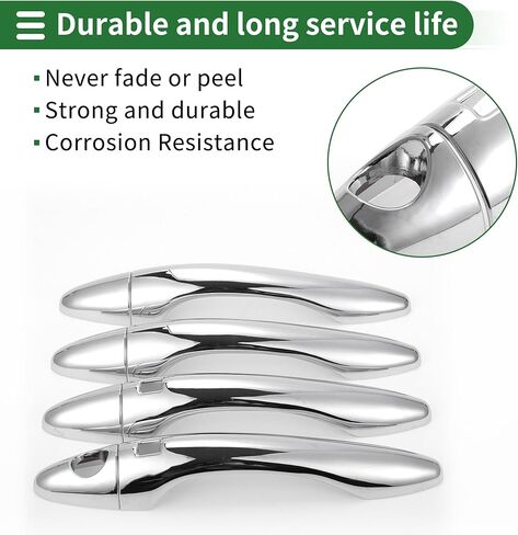 Motoforti Smart Car Door Handle Cover Trim, Side Door Handle Cover, for KIA Optima K5 2011-2015, ABS Silver Tone 1 Set in Saudi Arabia