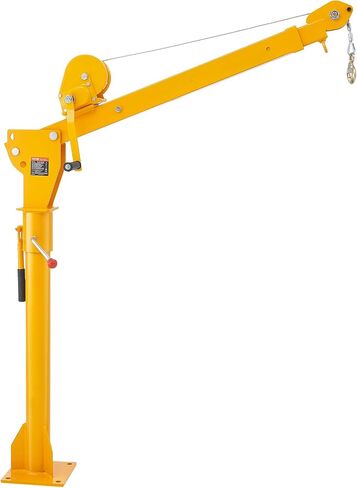 VEVOR Pickup Truck Crane with 1100 lbs Manual Winch, Folding Truck-Mounted Bed Crane, Steel Pickup Truck Jib Crane Hoist 360° Swivel for Lifting Goods in Construction, Factory in Saudi Arabia