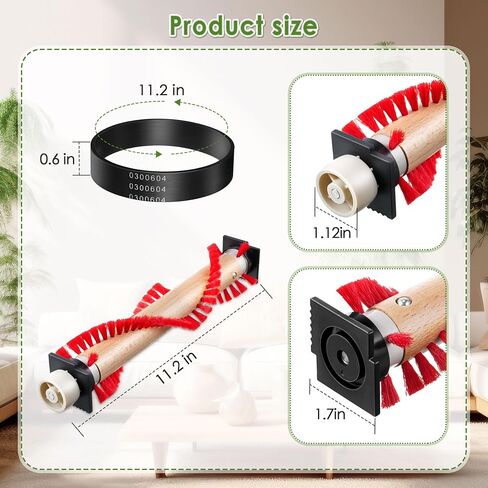 Landhoow 2 Pcs Vacuum Roller Brush, 6 Pcs Vacuum Belt, Replacement for XL Roller Brush XL Belt 0300604 Compatible With Oreck XL Upright Vacuum Cleaner to Keep Neat and Tidy for Home, Office in Kuwait