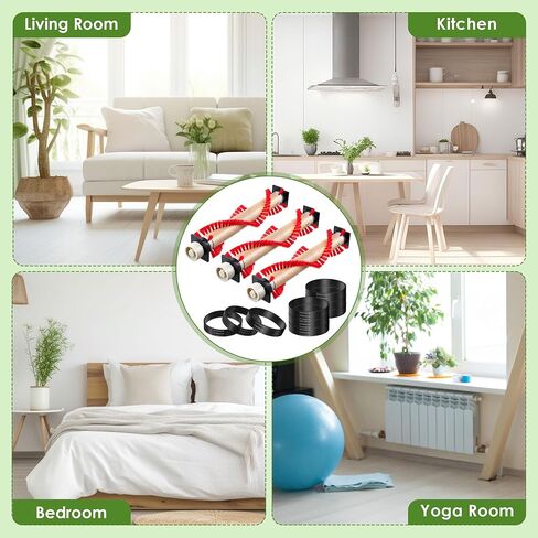 Landhoow 2 Pcs Vacuum Roller Brush, 6 Pcs Vacuum Belt, Replacement for XL Roller Brush XL Belt 0300604 Compatible With Oreck XL Upright Vacuum Cleaner to Keep Neat and Tidy for Home, Office in Kuwait