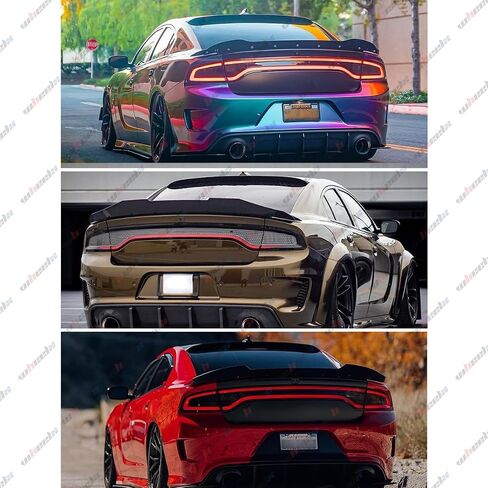 Rear Window Rooftop Spoiler Compatible with 2015-2023 Dodge Charger All Model, Duckbill Style Wing Fits for 15-23 GT Pursuit R/T SRT SRT8 SXT Scat Pack SE Enforcer Daytona (Glossy Black) in Saudi Arabia
