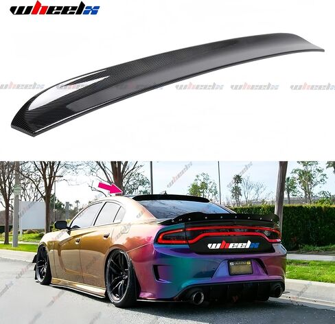 Rear Window Rooftop Spoiler Compatible with 2015-2023 Dodge Charger All Model, Duckbill Style Wing Fits for 15-23 GT Pursuit R/T SRT SRT8 SXT Scat Pack SE Enforcer Daytona (Glossy Black) in Saudi Arabia