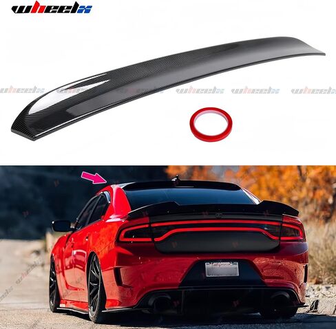 Rear Window Rooftop Spoiler Compatible with 2015-2023 Dodge Charger All Model, Duckbill Style Wing Fits for 15-23 GT Pursuit R/T SRT SRT8 SXT Scat Pack SE Enforcer Daytona (Glossy Black) in Saudi Arabia